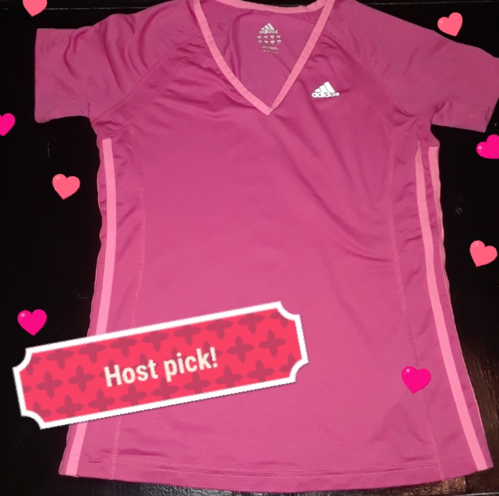 💕HP💕Adidas Pink Fitness T-Shirt